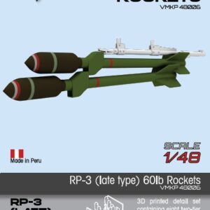 RP-3 60lb Rocket (cut fins) for Hawker Hunter