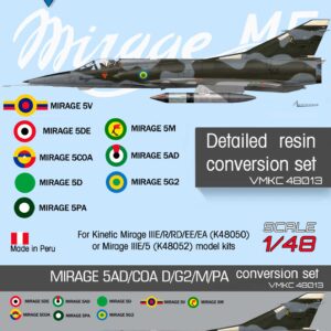 VMKC 48013 Mirage 5AD/5CO/5AD/5DE/5G2/5PA/5M/5V conversion