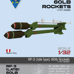 VMKP 32005 RP-3 60lb Rocket (cut fins) for Hawker Hunter