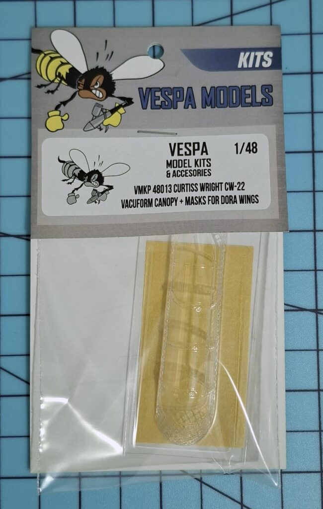 Curtiss Wright CW-22 vacuform canopy + masks for Dora Wings