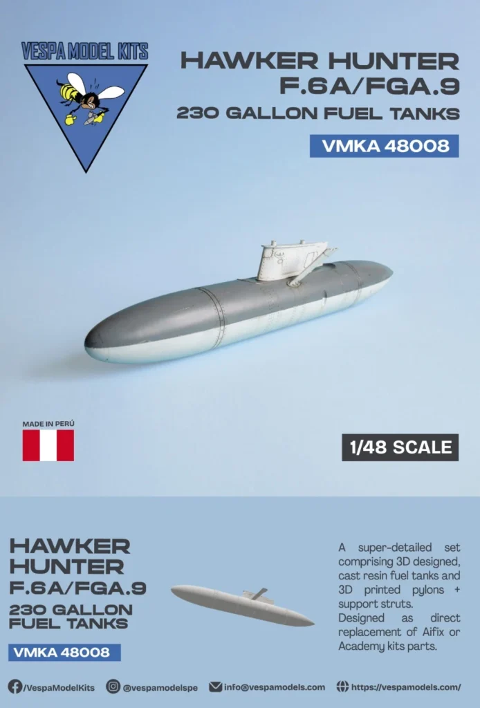 Hawker Hunter F.6A / FGA.9 & Gloster Javelin 230 Gallon Fuel Tanks