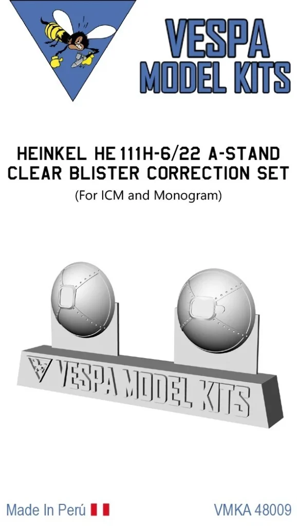 Heinkel He 111H-6/22 clear nose correction set (set of 2 nose blisters)
