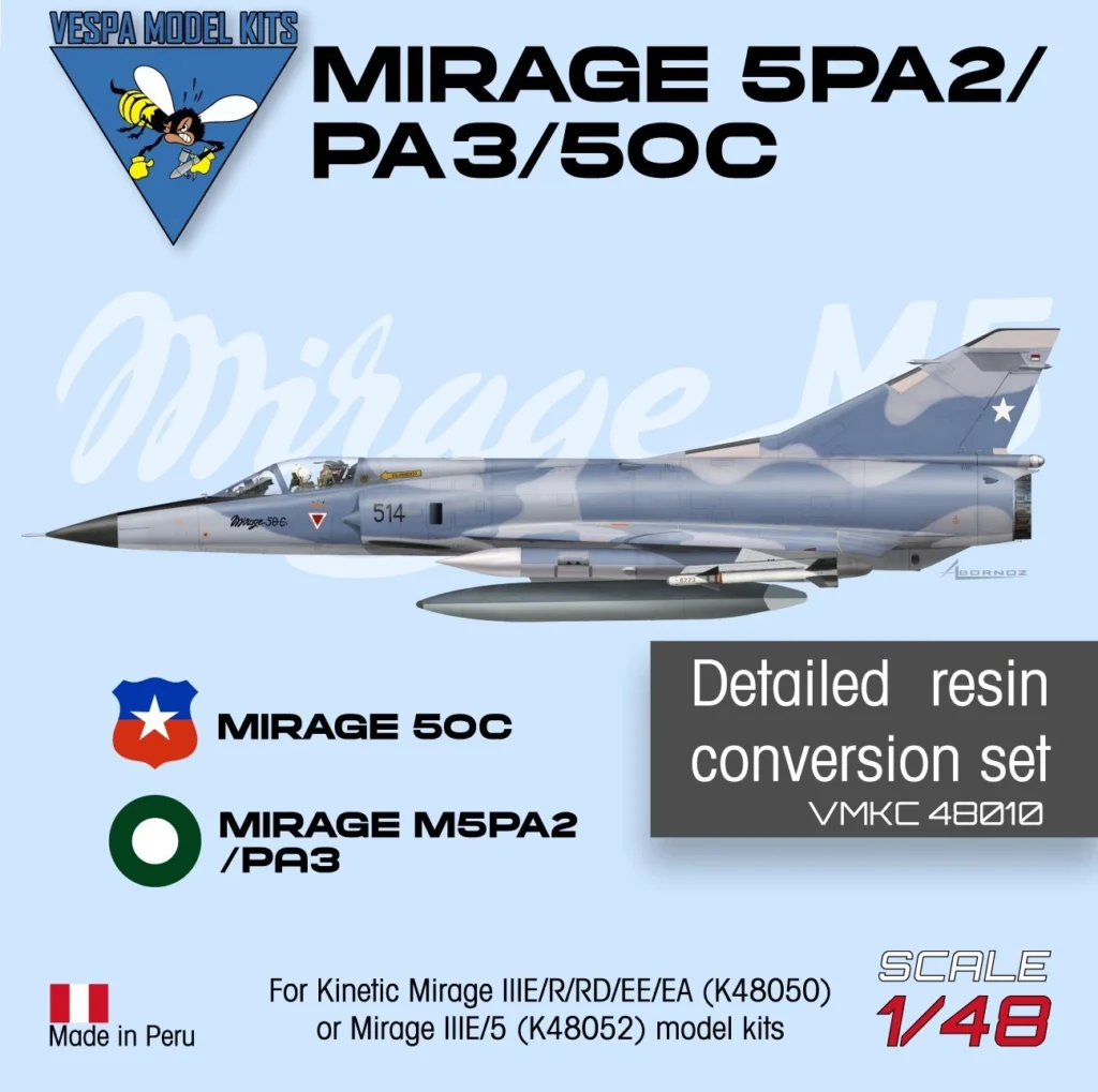 Mirage 5PA2/PA3/50C conversion for Kinetic