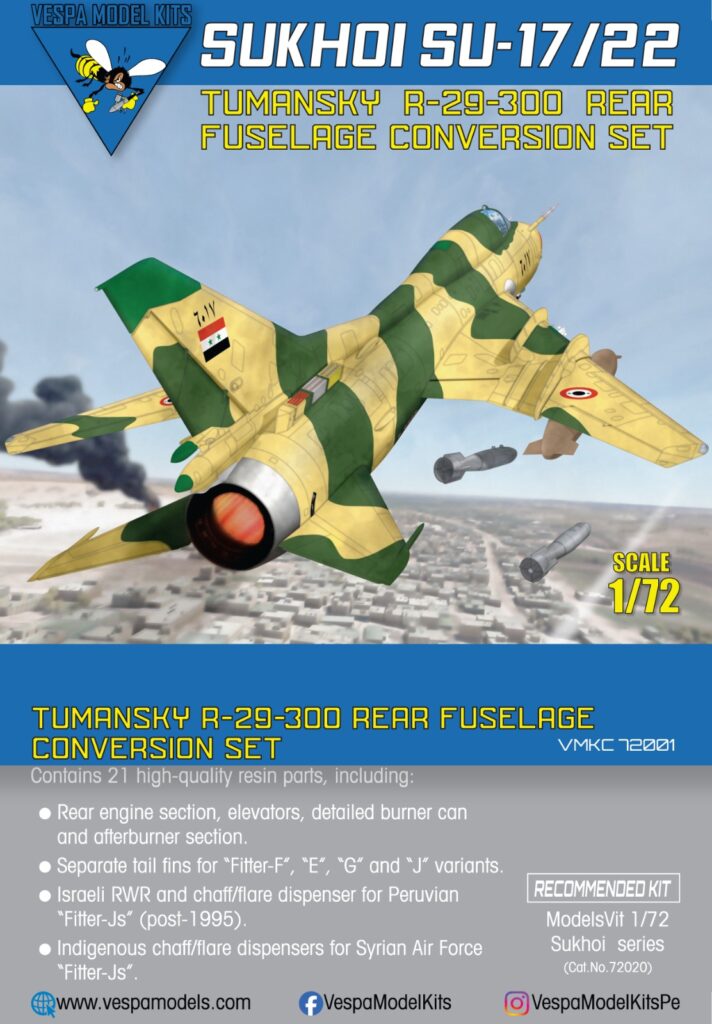 Su-17/22 Tumansky R-29-300 rear fuselage conversion