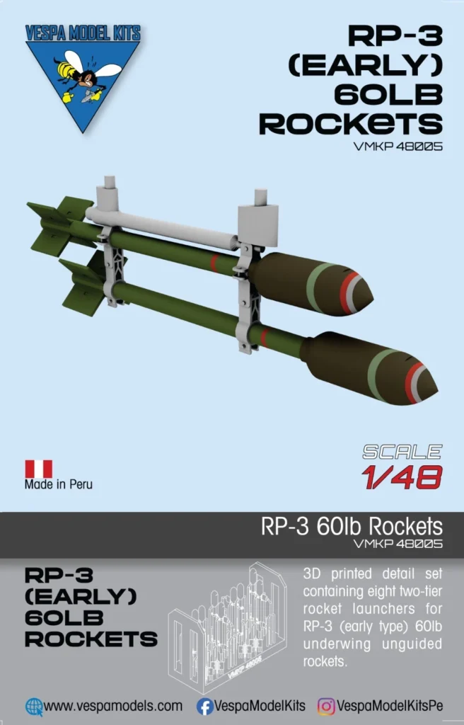 60Lb High Demolition Rocket for Hawker SeaFury, Hunter and others